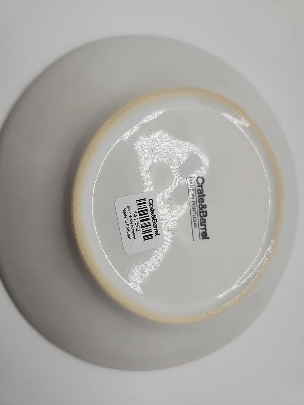 Crate & Barrel Marin White Appetizer Plate